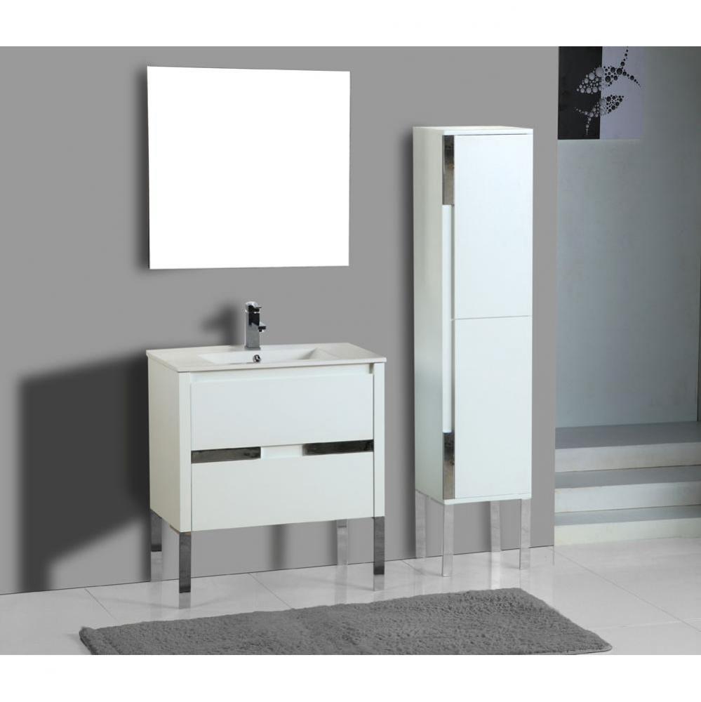 Caren Vanity, White, 30''